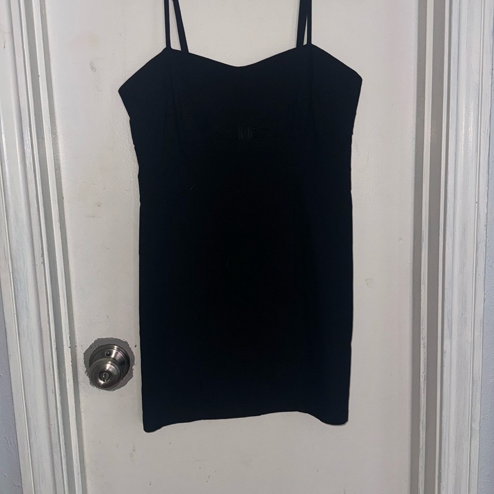 Black zip up dress